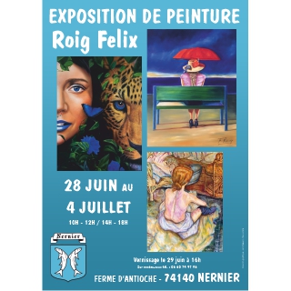 Affiche expo Roig Felix Porta juin