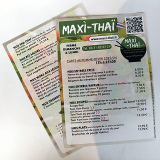 Menu automne hivers A5 Maxi-Thai à Maxilly