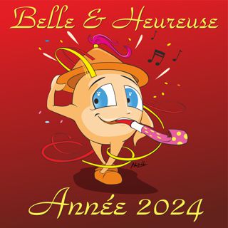 Belle et heureuse année 2024-illustration-dessin-Philippe Nouzille