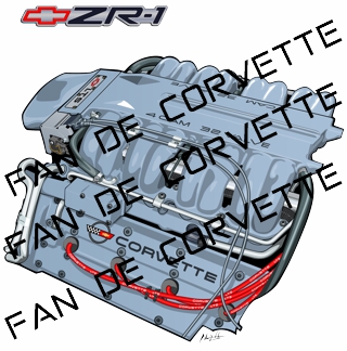 Illustration-dessin-moteur-Corvette-ZR-1