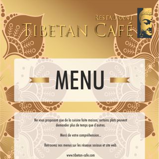 Carte menu 2024 Tibetan Neuvecelle